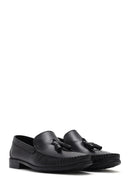 Erkek Siyah Püsküllü Deri Casual Loafer | Derimod