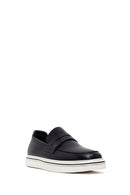 Erkek Siyah Deri Loafer | Derimod