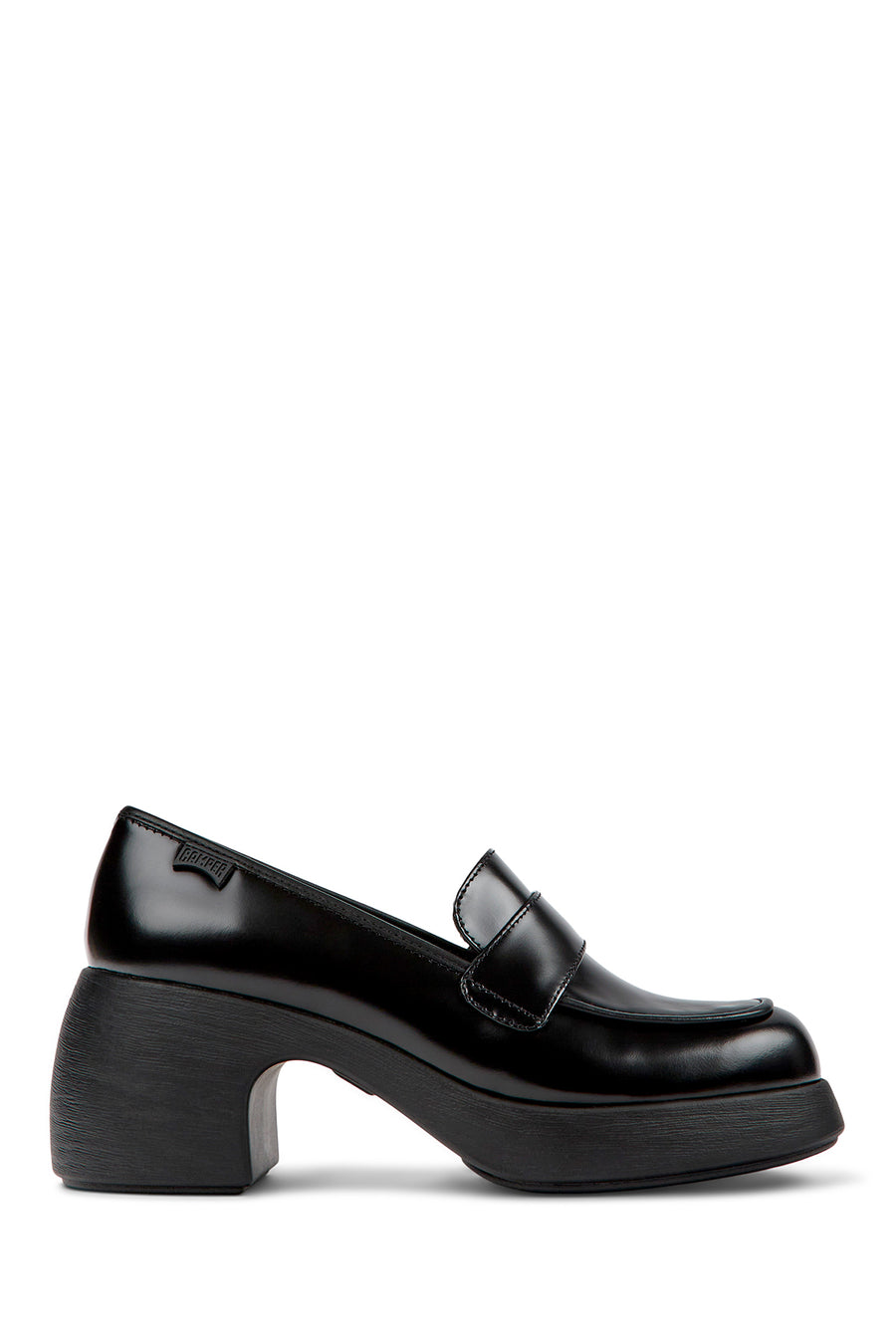 Camper Women's Black Thelma Leather Heeled Loafer K201292 | Derimod