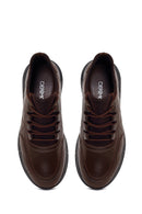 Male Brown Lace-up Leather Casual Sneaker | Derimod