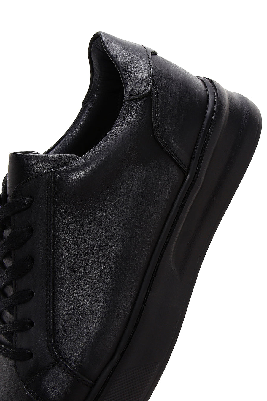 Erkek Siyah Deri Sneaker