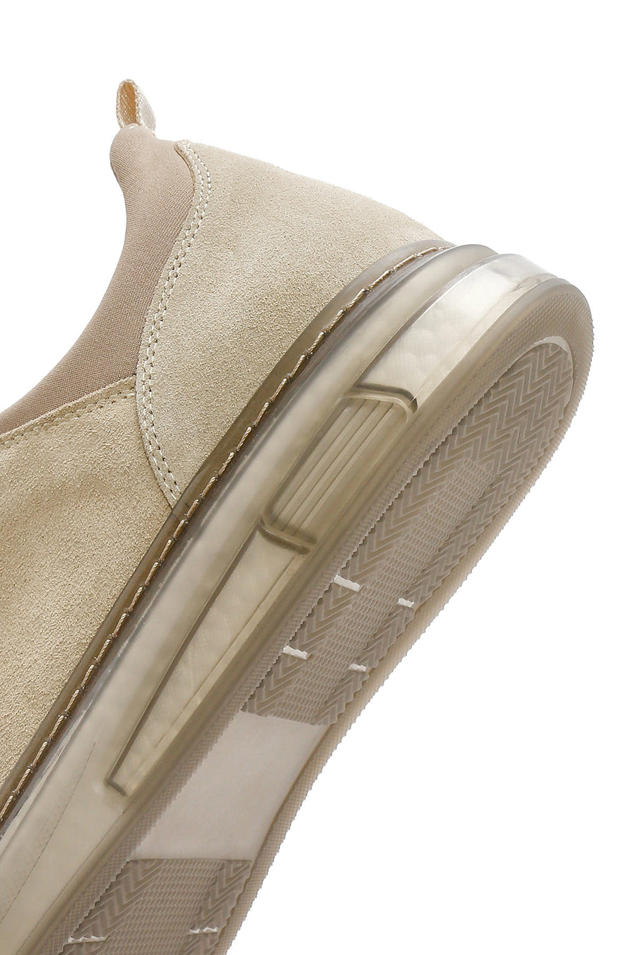 Erkek Bej Bağcıklı Süet Deri Sneaker