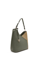 Woman Green Shoulder Bag with Short and Long Straps | Derimod