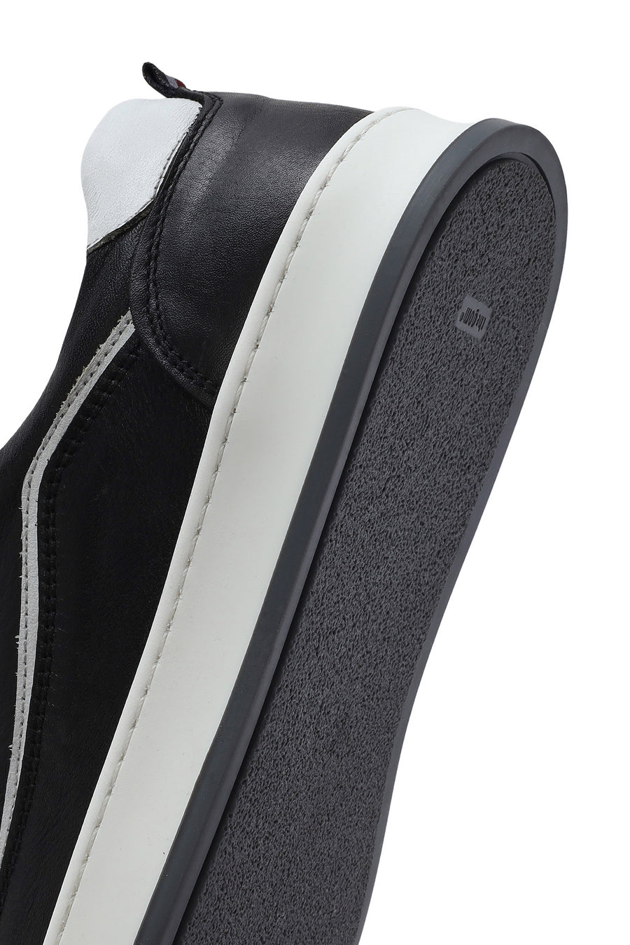 Erkek Siyah Bağcıklı Deri Sneaker