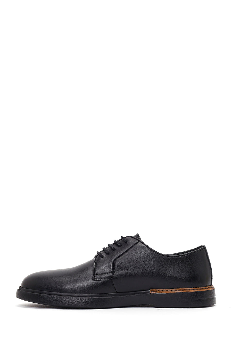 Men's Black Lace-up Leather Casual Shoes