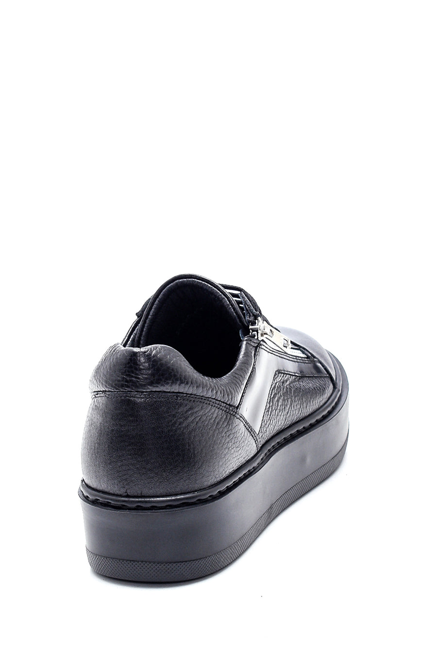 Erkek Deri Fermuarlı Sneaker
