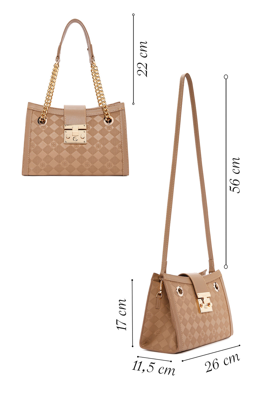 Women's Brown Long Strap Shoulder Bag