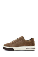 Male Mink Lace-up Thick-Soled Suede Leather Sneaker | Derimod