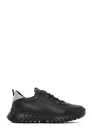 Kadın Siyah Bağcıklı Deri Sneaker | Derimod