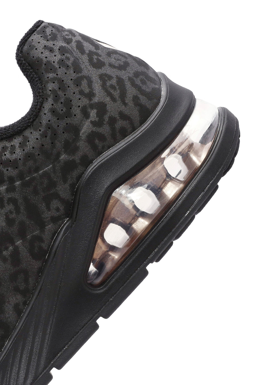 Skechers Kadın Siyah Leopar Desenli Bağcıklı Sneaker