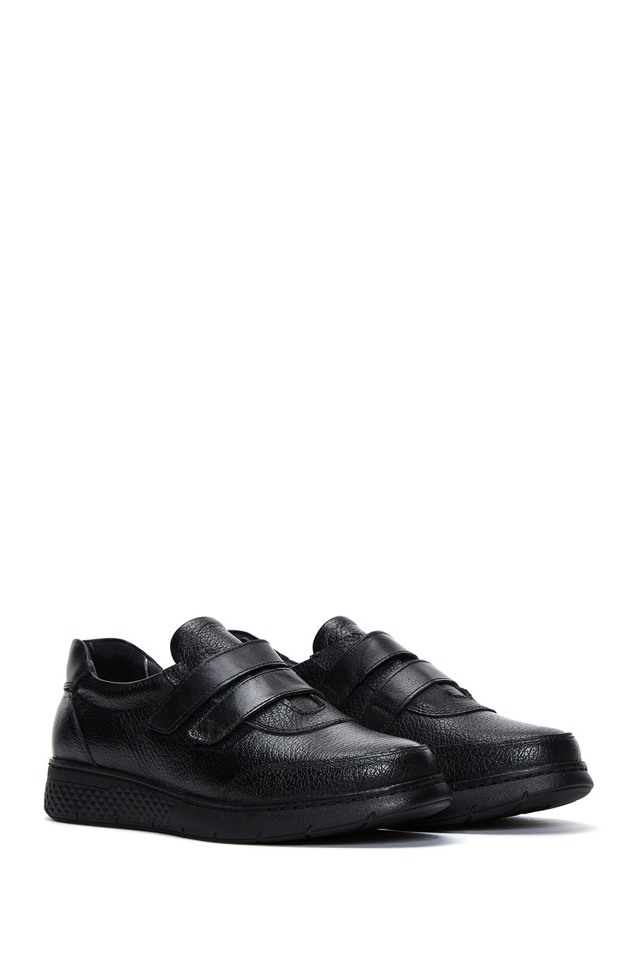 Women's Black Leather Comfort Shoes