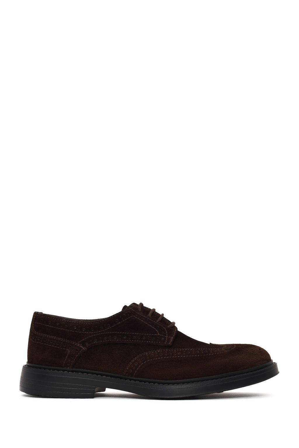 Erkek Kahverengi Bağcıklı Süet Deri Casual Ayakkabı