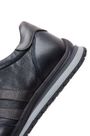 Erkek Lacivert Deri Casual Sneaker | Derimod