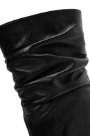 Woman Black Heeled Leather Boots | Derimod