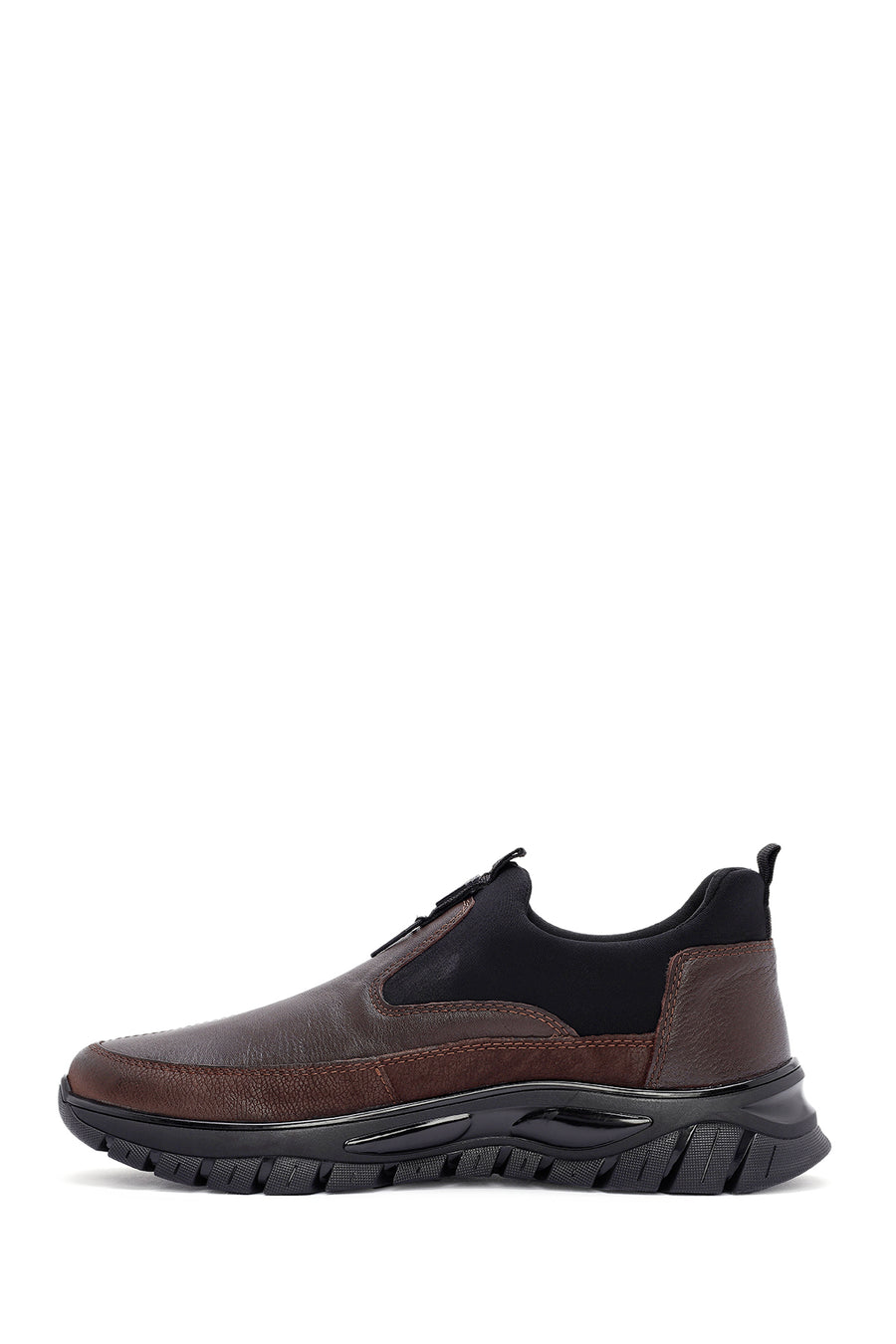 Erkek Kahverengi Deri Comfort Loafer