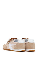Women's Beige Lace-up Leather Sneaker | Derimod
