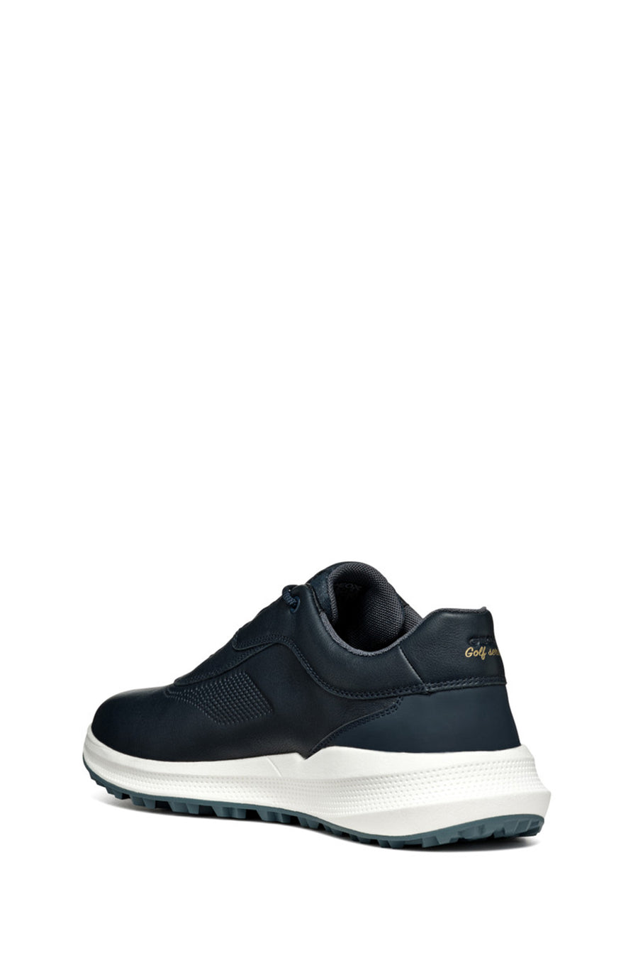 Geox Men's Navy Blue Lace-Up Leather Sneakers