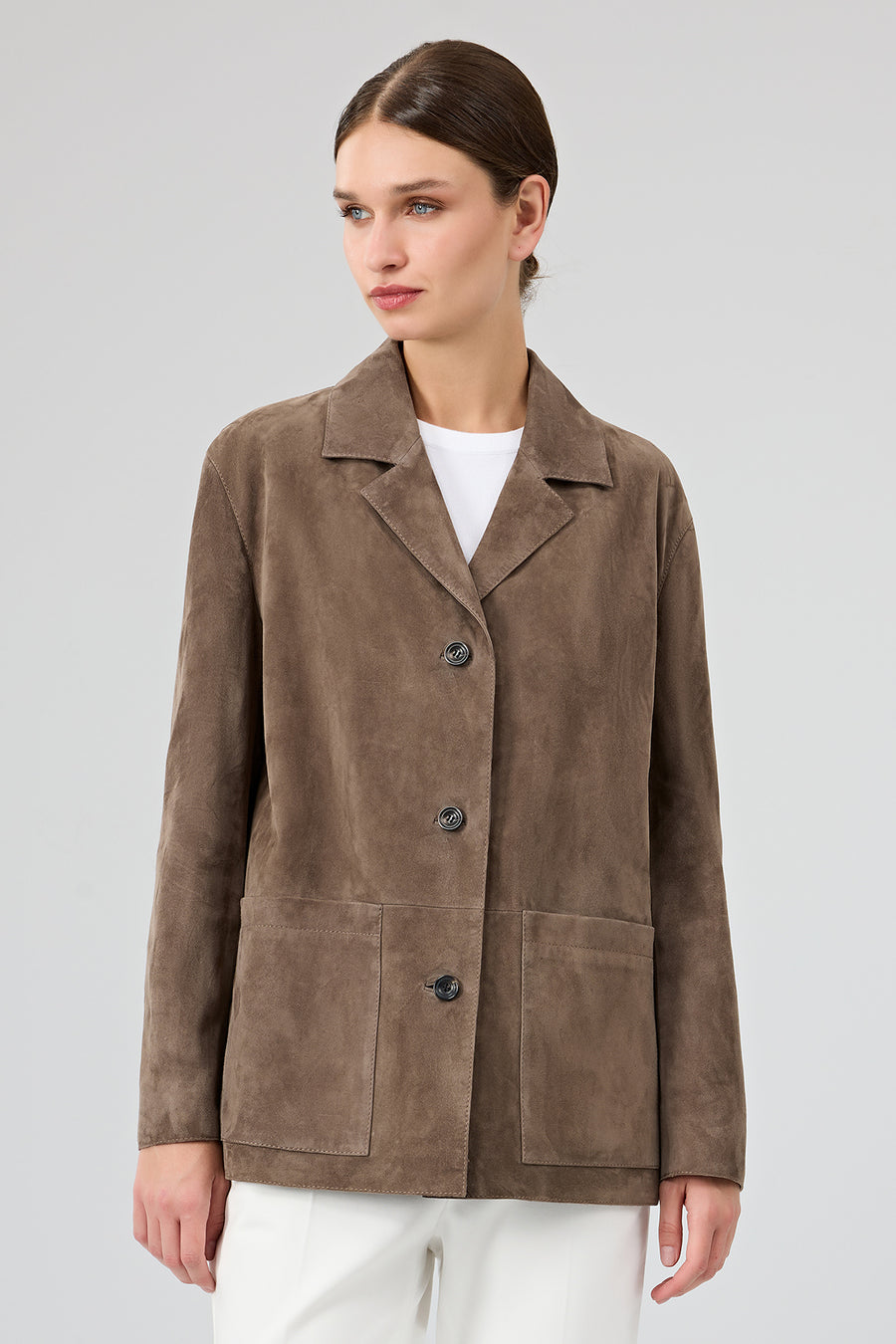 Gloria Women's Mink Oversize Suede Leather Jacket 25WGD560010 | Derimod
