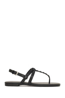 Woman Black Flip-Flop Sandals | Derimod