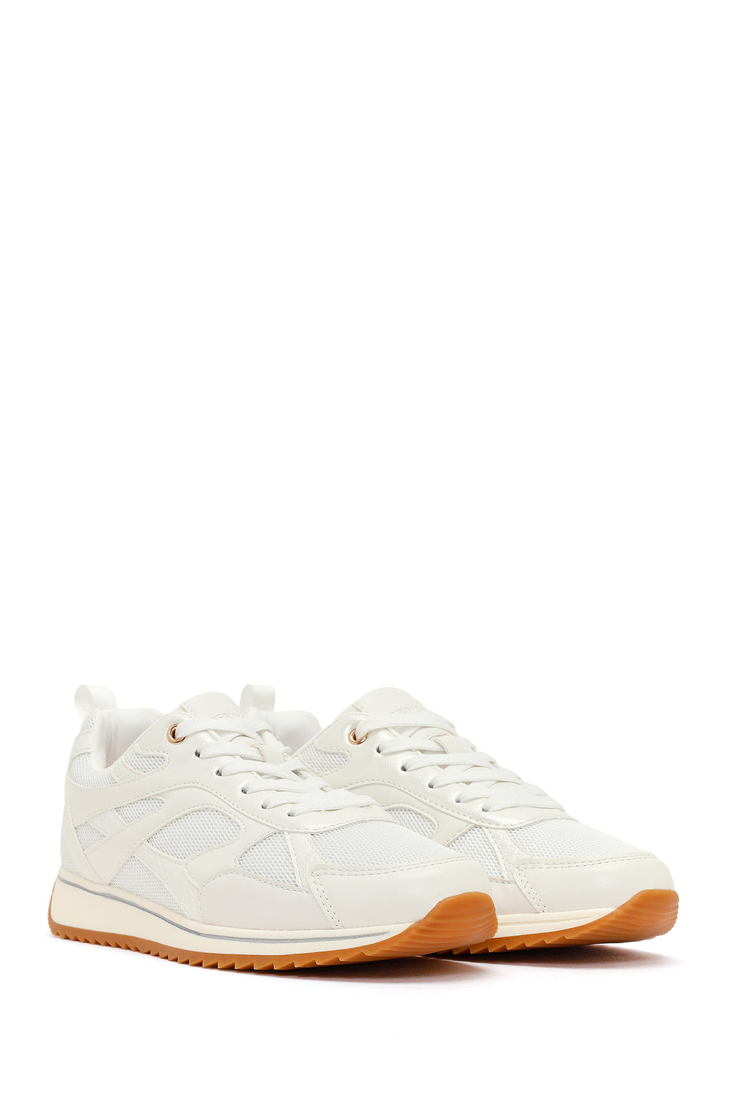 Kadın Beyaz Bağcıklı Sneaker