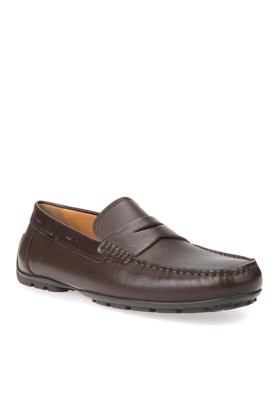 Geox Men's Brown U Moner 2Fit Casual Leather Loafer