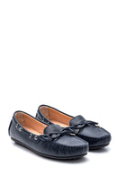 Women's Leather Bow Loafer | Derimod