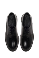 Male Black Lace-Up Thick-Soled Leather Casual Shoes | Derimod