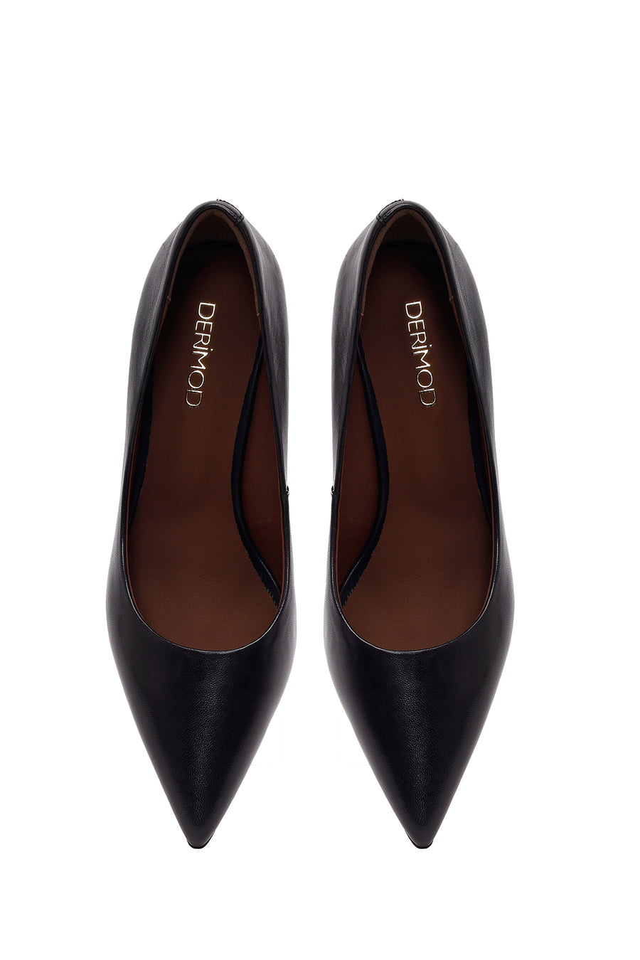 Woman Black Thin-Heeled Leather Stiletto