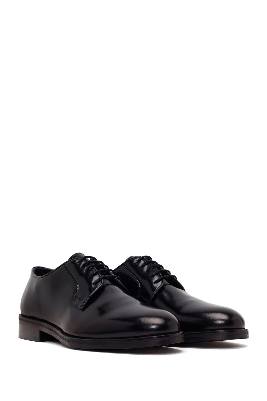 Erkek Siyah Bağcıklı Deri Klasik Ayakkabı