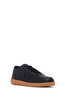 Kadın Siyah Bağcıklı Deri Sneaker | Derimod