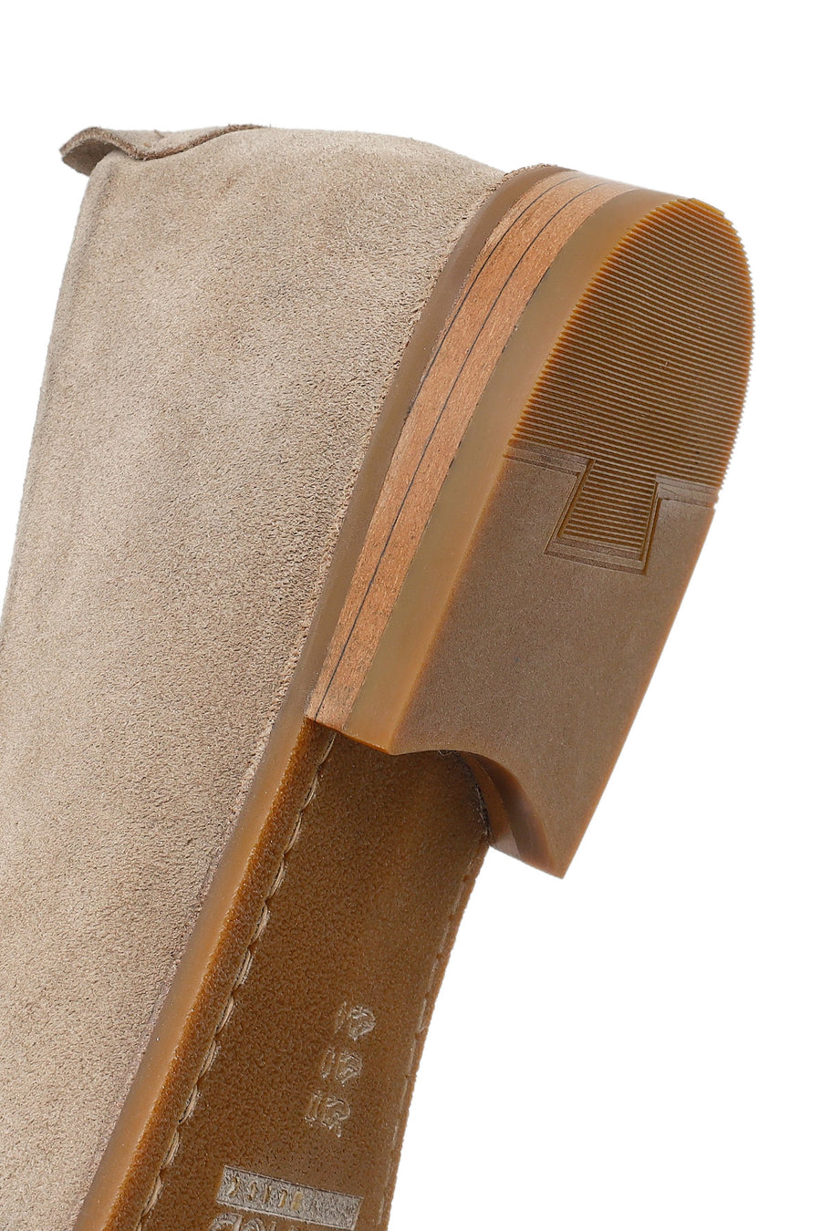 Derimod Black Male Beige Suede Leather Classic Loafer