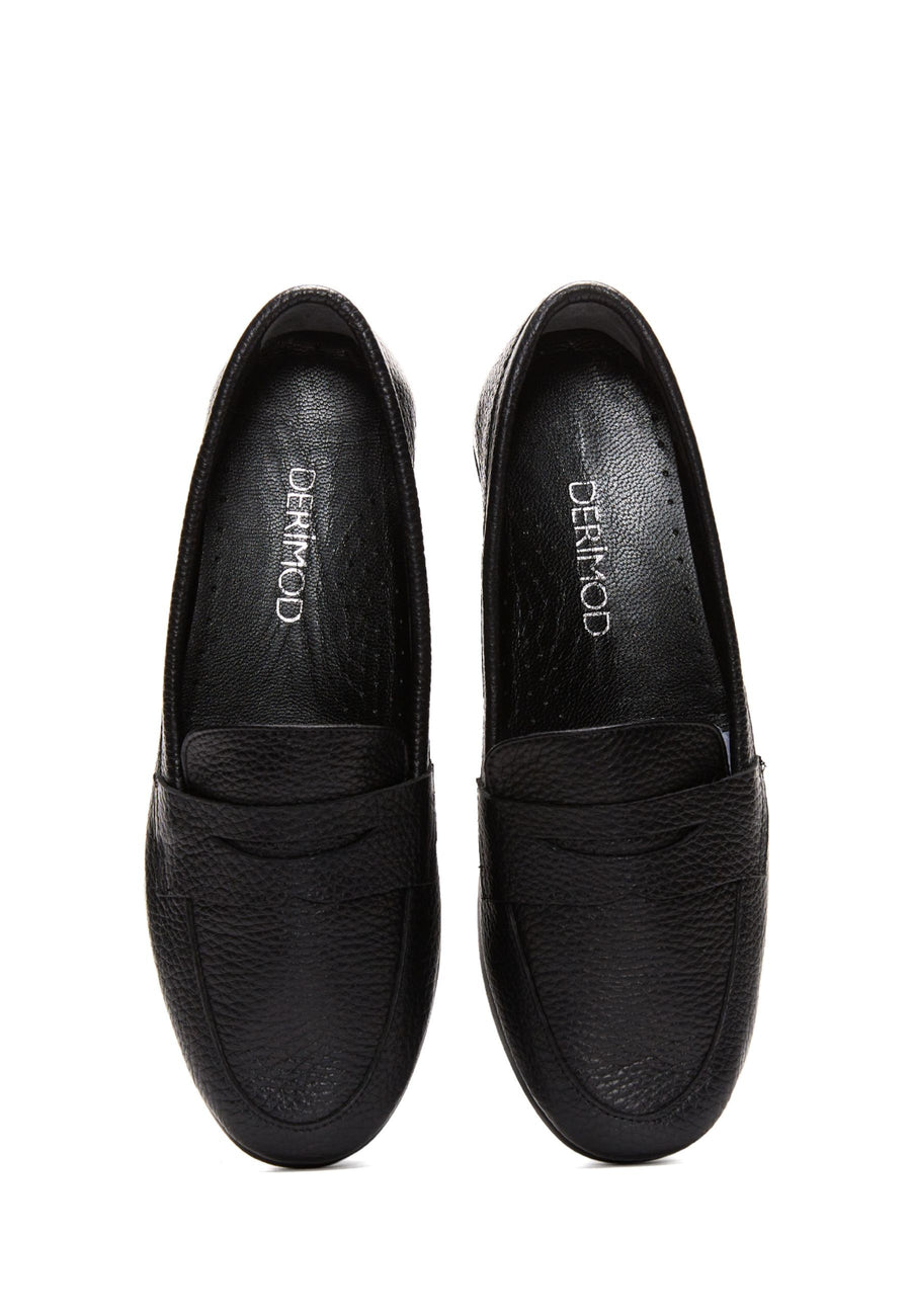 Kadın Siyah Deri Konfor Loafer