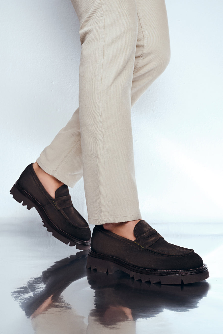 Erkek Haki Süet Deri Casual Loafer 23WFD624810 | Derimod