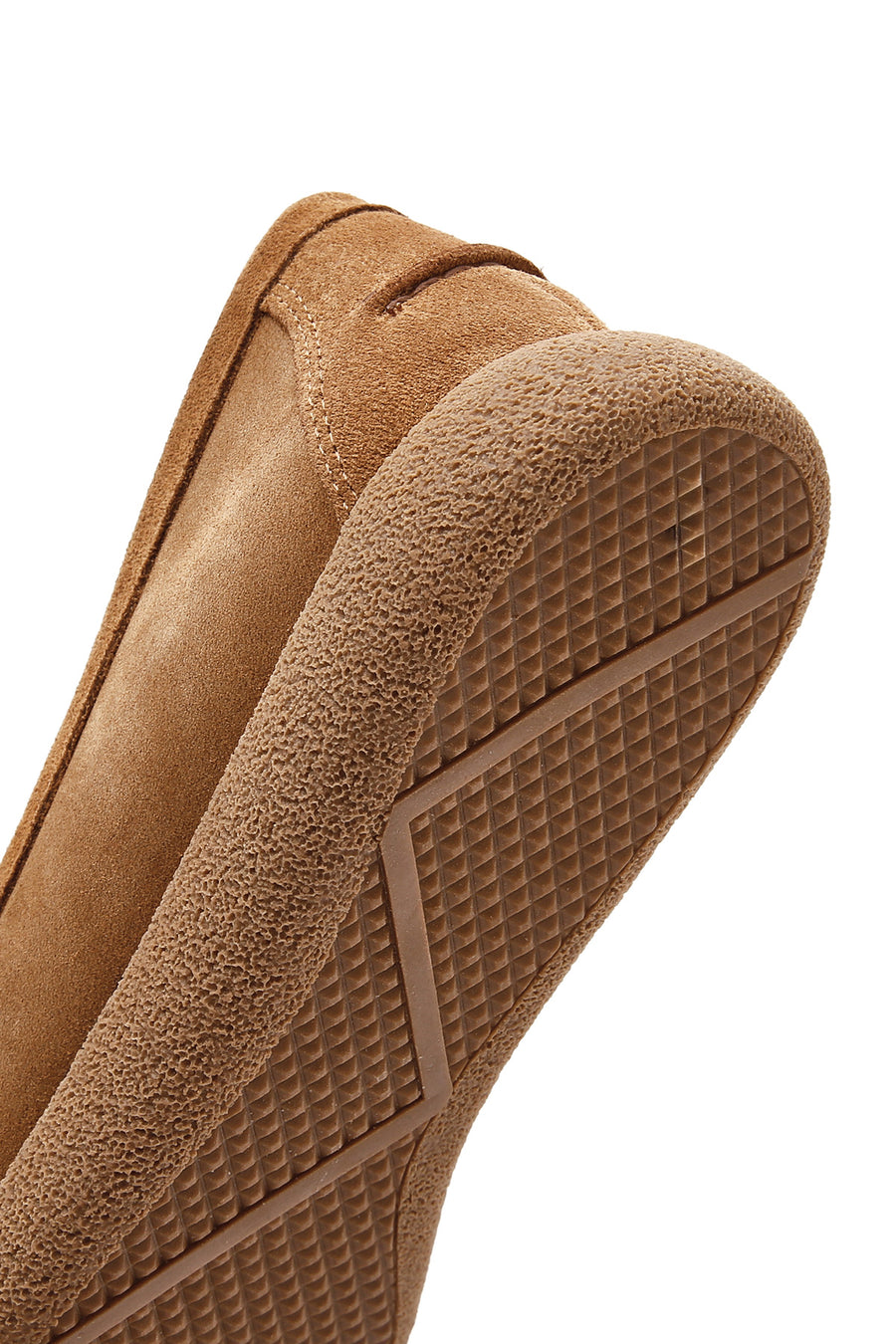Kadın Taba Süet Deri Comfort Loafer