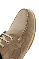 Men's Beige Lace-Up Nubuck Leather Casual Shoes | Derimod