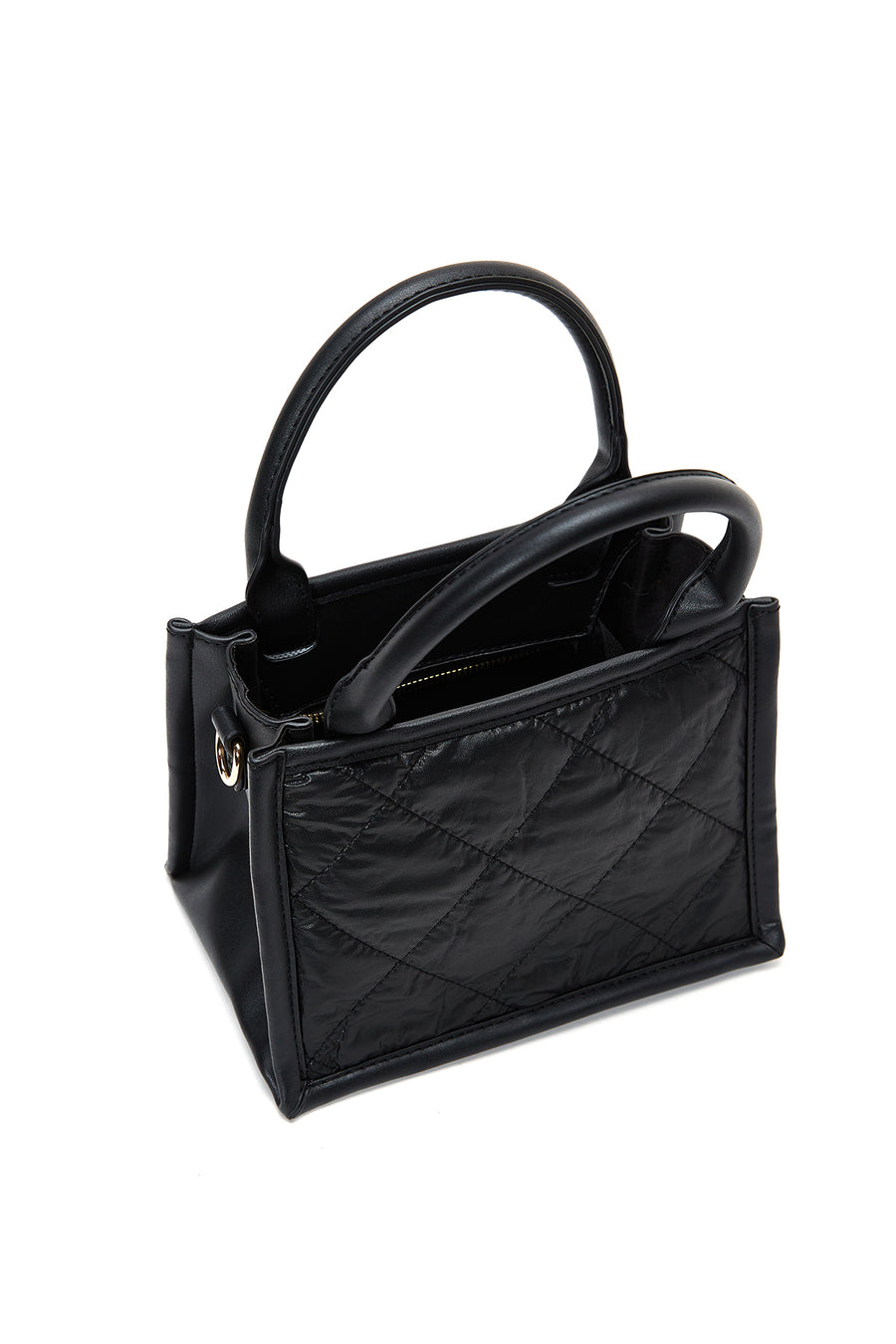 Women's Black Quilted Handbag