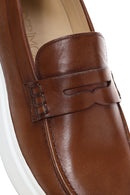 Men's Tan Leather Thick Soled Sports Loafer | Derimod