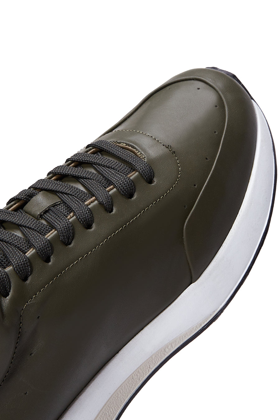 Erkek Yeşil Deri Sneaker