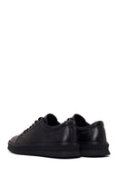 Male Black Lace-up Leather Sneaker | Derimod