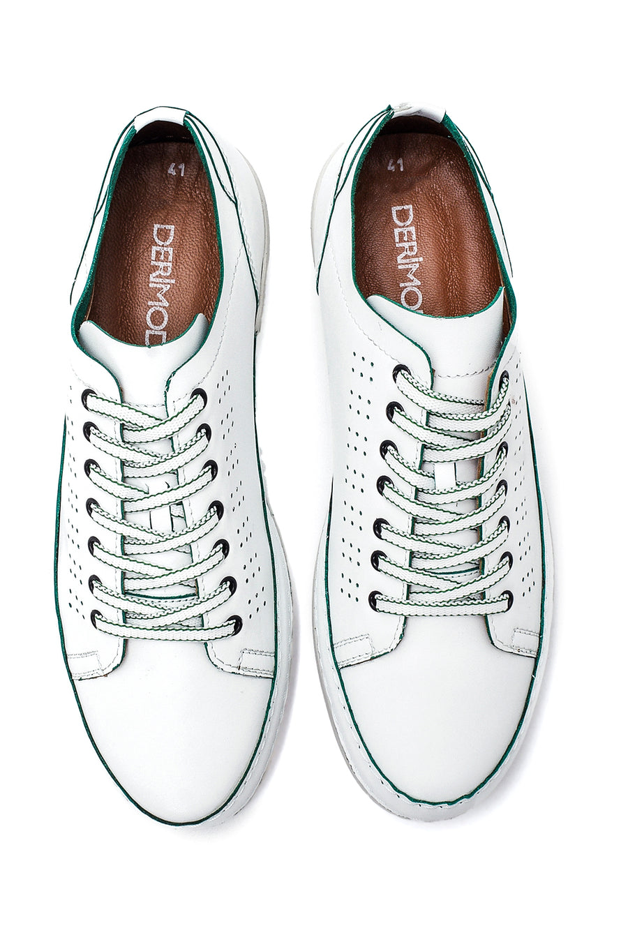 Erkek Beyaz Deri Sneaker