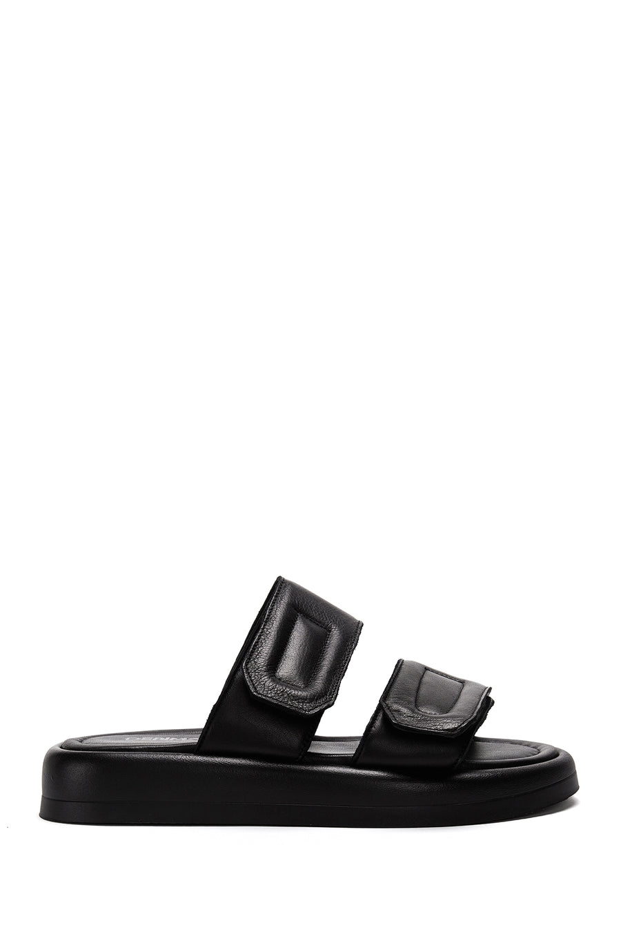 Women's Black Leather Comfort Slippers 23SFD361018 | Derimod