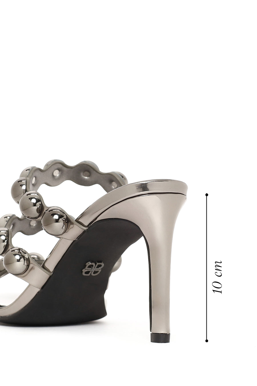 Woman Anthracite High Thin-Heeled Slipper