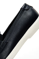 Erkek Lacivert Deri Loafer | Derimod
