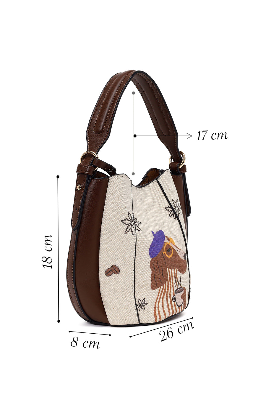 Woman Multicolored Patterned Shoulder Bag
