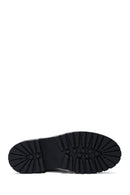 Men's Black Zippered Leather Postal Boots | Derimod