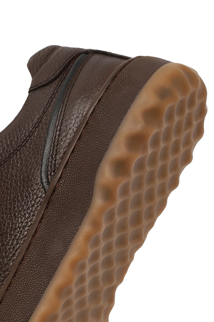 Erkek Kahverengi Bağcıklı Deri Sneaker