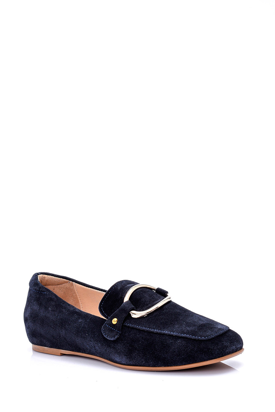 Kadın Süet Tokalı Loafer