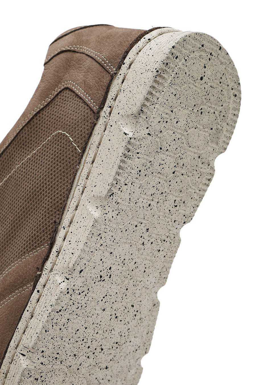Men's Beige Lace-Up Nubuck Leather Comfort Casual Shoes