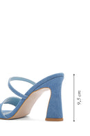 Women's Blue Thin Heeled Slippers | Derimod