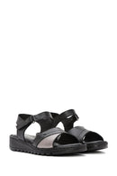 Women's Black Ankle Strap Comfort Leather Sandals | Derimod